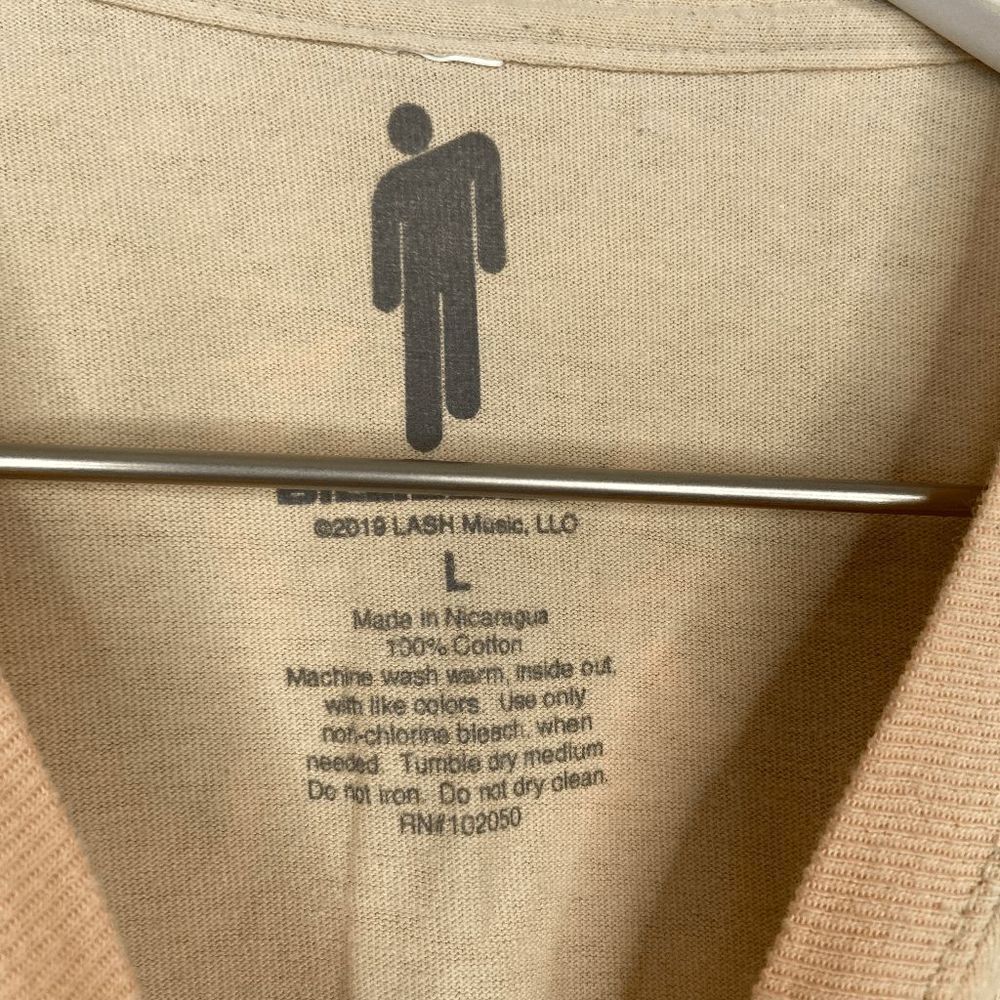 Billie Eilish Dont Smile At Me Long Sleeve Tee Tan Womens Size Large - Picture 5 of 6